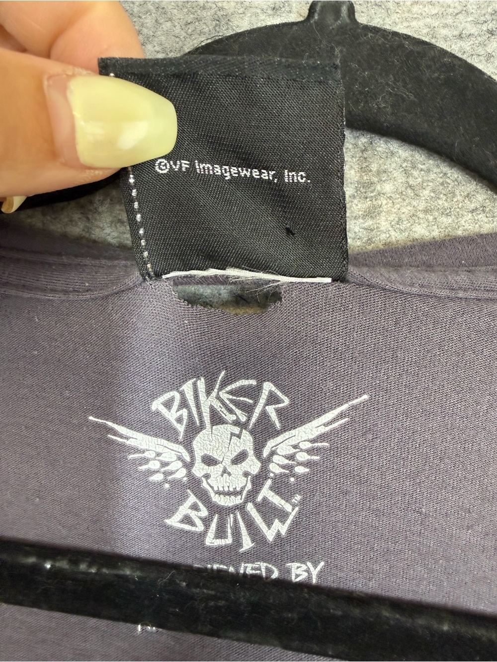 Harley Davidson Voodoo New Orleans Graphic Tee Gray Womens Biker Y2K Skull - Picture 6 of 11